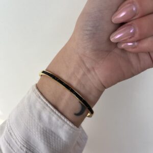 Bracciale a manetta con doppia fila di strass