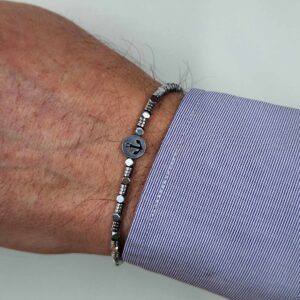 bracciale a cubetti con ancora