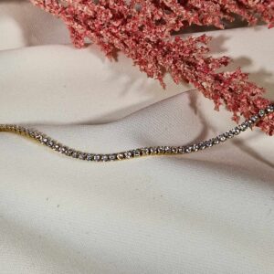 girocollo tennis con pietre zirconie - Gold