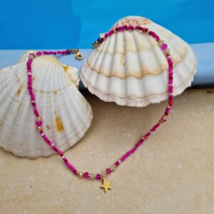 Collana perline colorate stella
